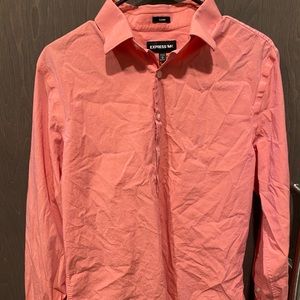 Express Men’s Salmon/Peach Dress Shirt